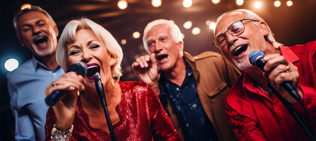 senior-friend-group-singing-karaoke-fun-retirement-birthday-activity 1
